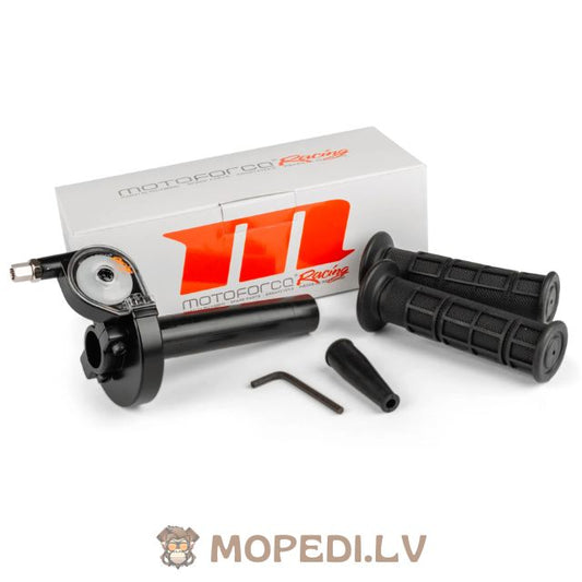 Motoforce Racing quick action throttle grip black with rubber grips