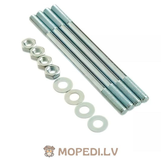 Cylinder Stud Bolts x4 M6x109mm Minarelli vertical / Piaggio / Peugeot