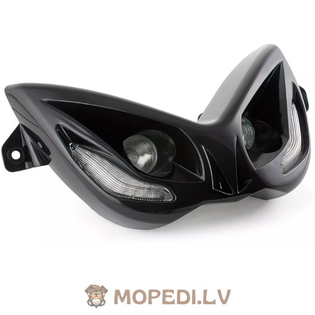 STR8 EVO 2 w/ blue LEDs Yamaha Aerox black